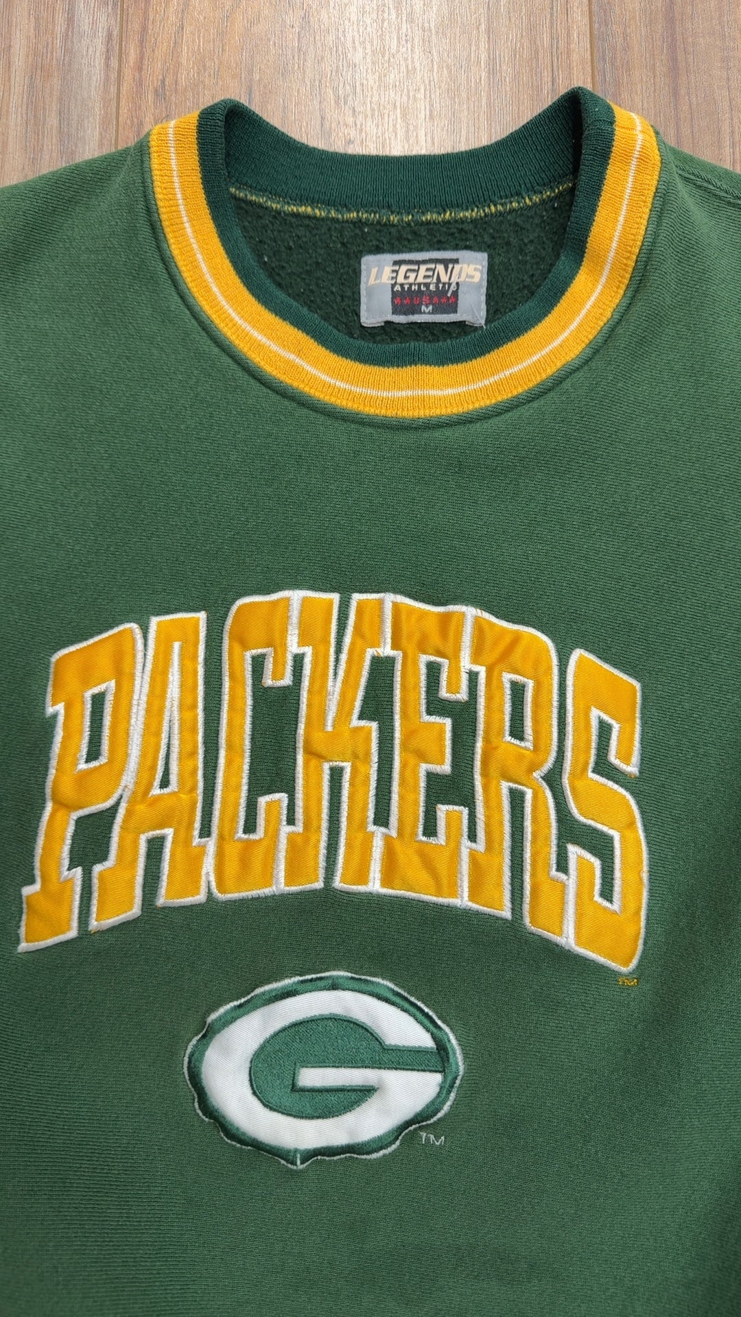 Vintage Legends Athletic Green Bay Packers Crewneck (M)