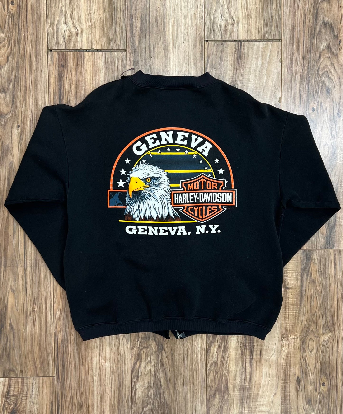 Vintage Geneva Harley Davidson Zip-Up (L)