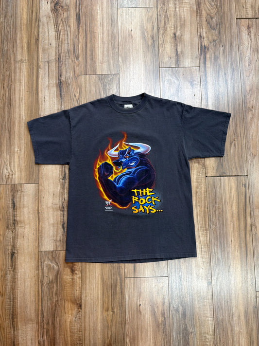 Vintage WWF "The Rock" Tee Dark Grey