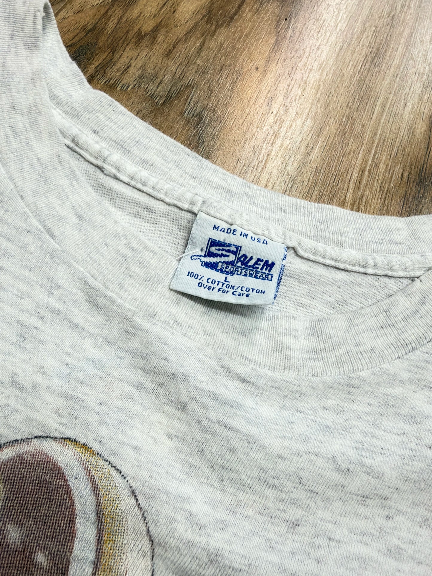 Vintage Salem Washingtin Redskins Art Monk Tee Ash Grey