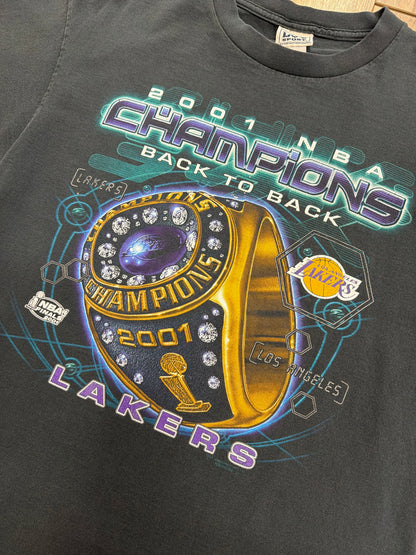 Vintage Lee Sports NBA Los Angeles Lakers "Back to Back" Champions Tee