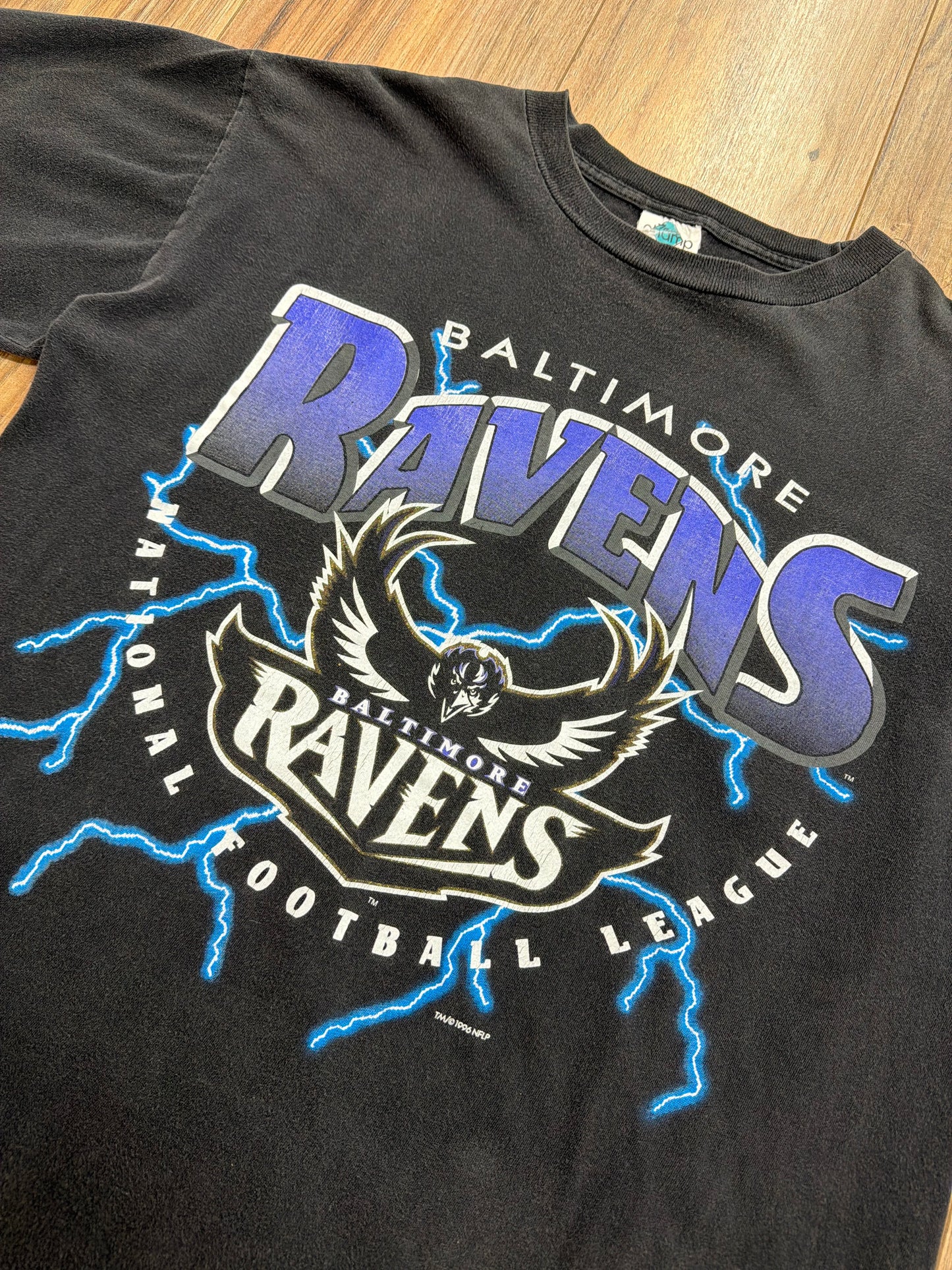 Vintage 90s NFL Baltimore Ravens Lightning Tee