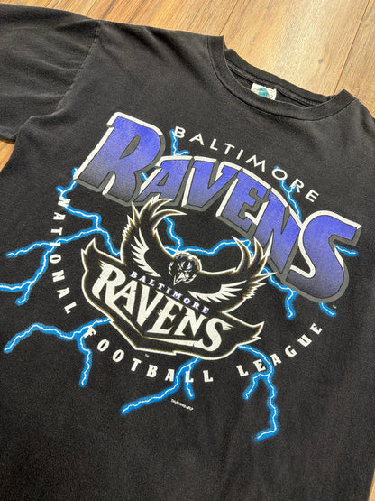 Vintage 90s NFL Baltimore Ravens Lightning Tee