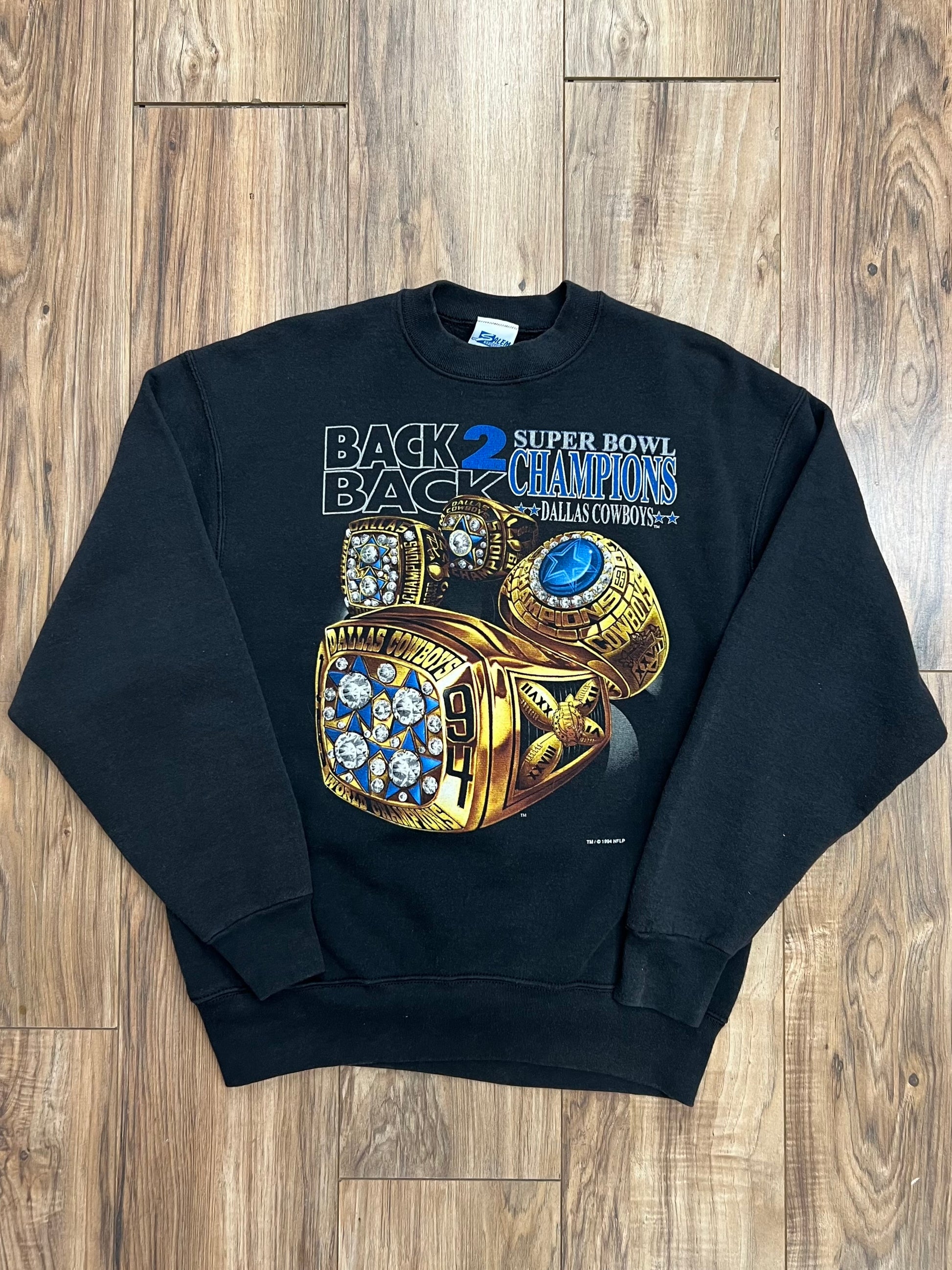 Vintage Back2Back Super Bowl Champions Dallas Cowboys Crewneck