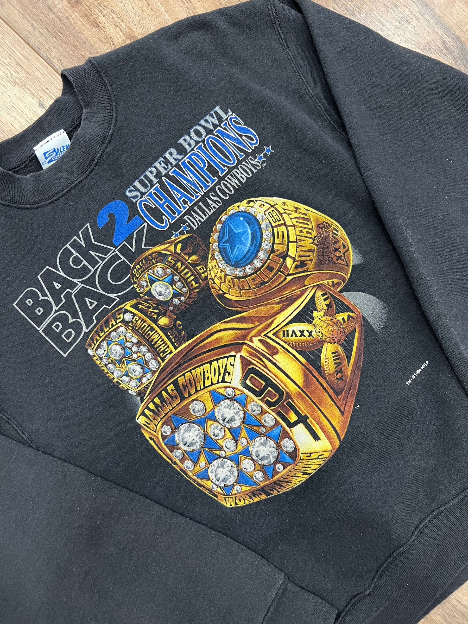 Vintage Back2Back Super Bowl Champions Dallas Cowboys Crewneck