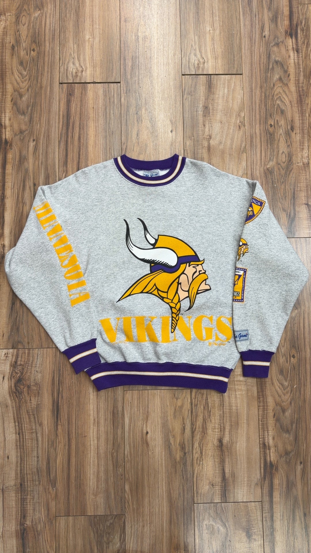 Vintage The Game Minnesota Vikings AOP Crewneck (L)