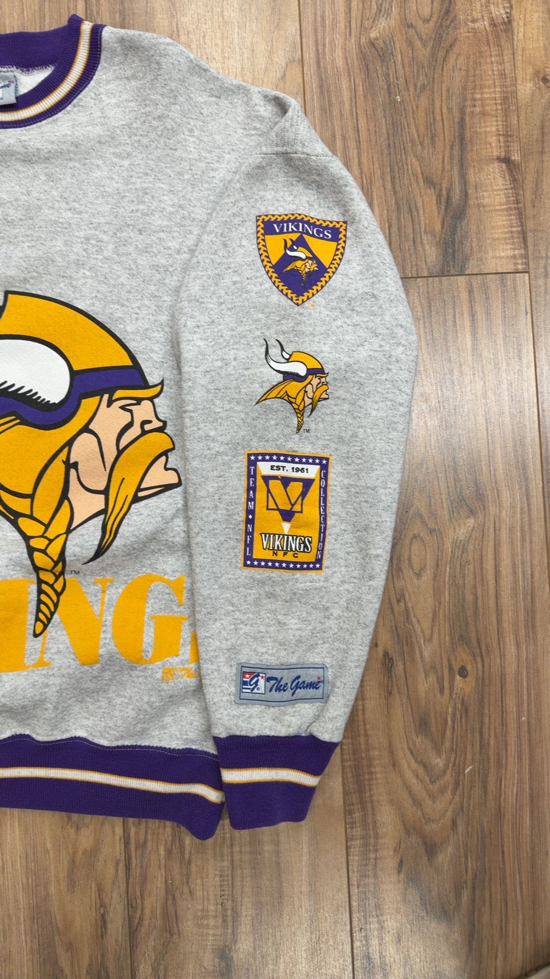 Vintage The Game Minnesota Vikings AOP Crewneck (L)