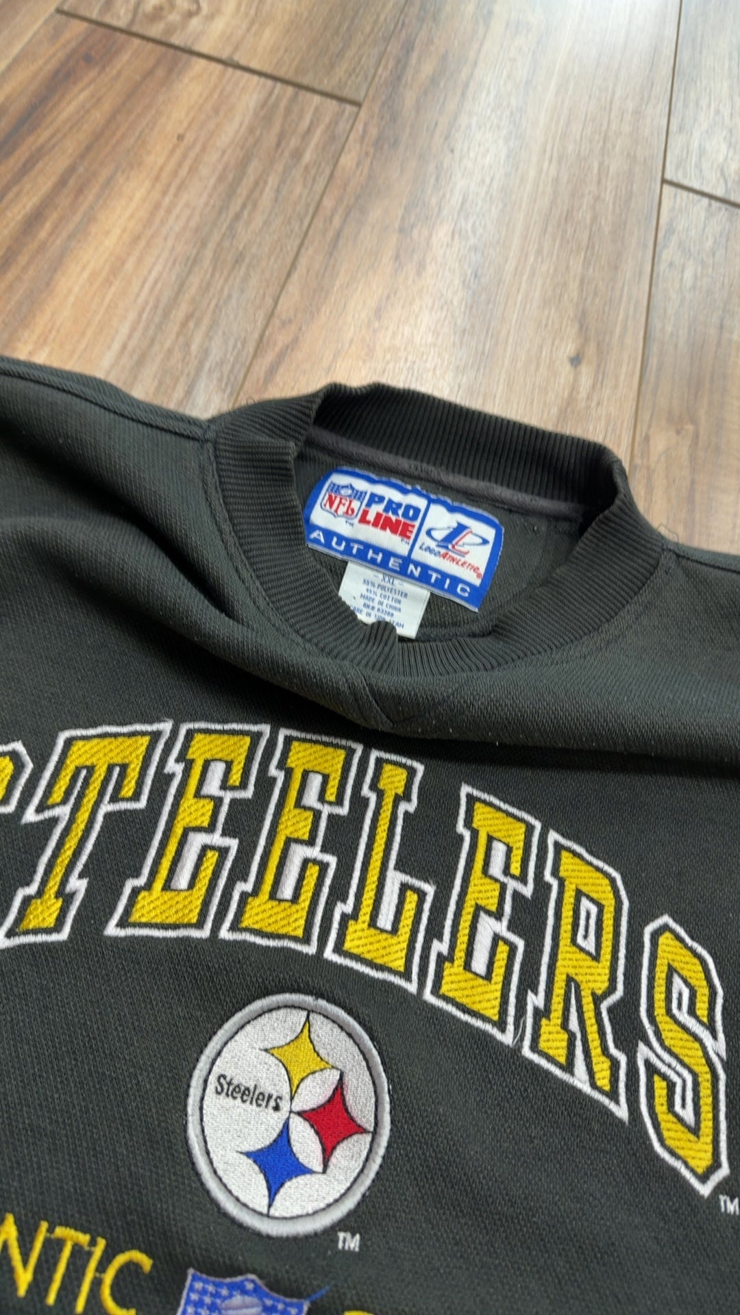 Vintage Logo Athletic Pittsburgh Steelers Crewneck (XXL)