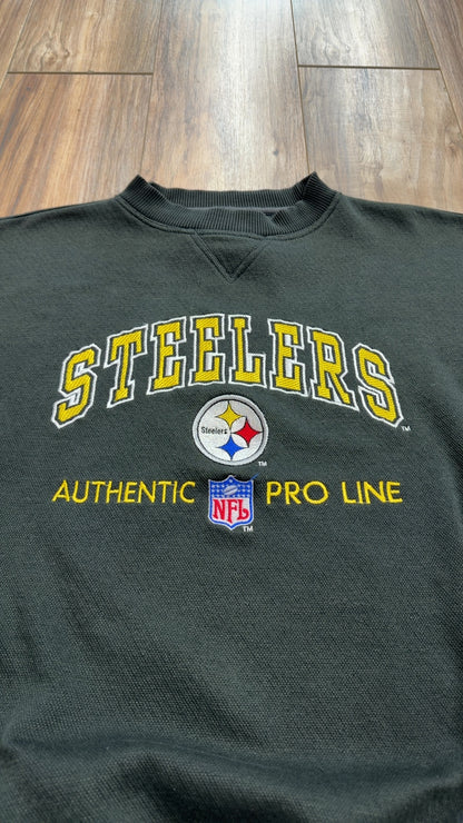 Vintage Logo Athletic Pittsburgh Steelers Crewneck (XXL)