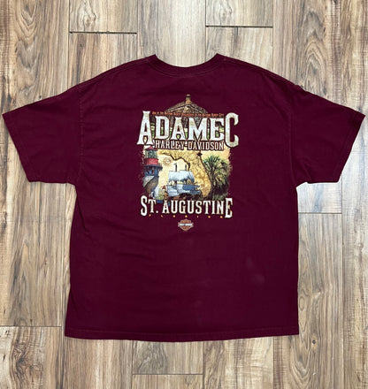 Vintage Adamec St. Augustine Harley Davidson T-shirt (XXL)