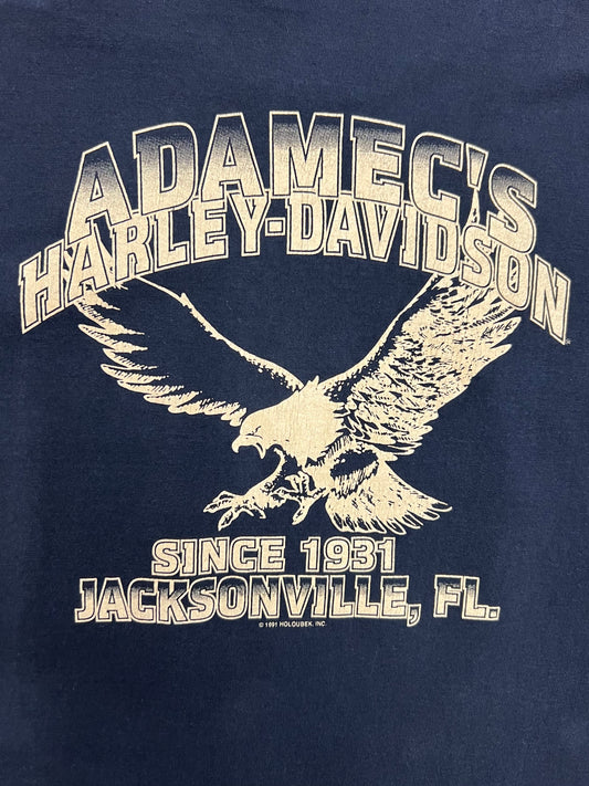 91' Adamec Jacksonville, FL Harley-Davidson T-shirt (XL)