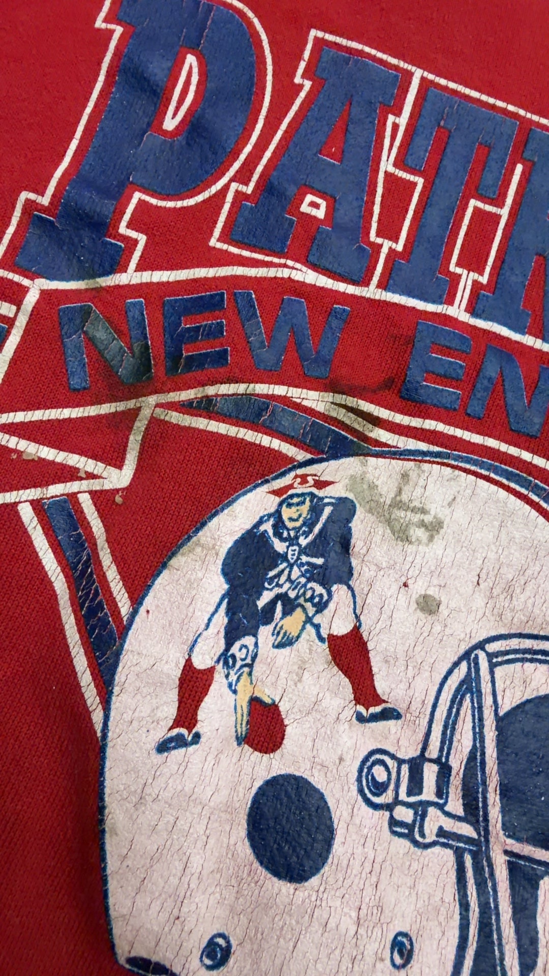 Vintage Logo 7 New England Patriots Crewneck (S)
