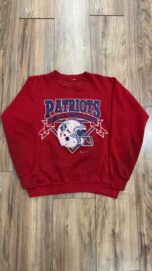 Vintage Logo 7 New England Patriots Crewneck (S)