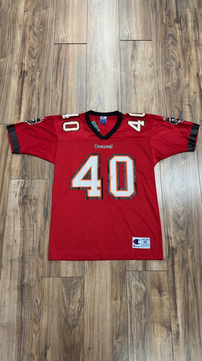 Vintage Champion Tampa Bay Buccaneers #40 Mike Alstott Jersey (M)