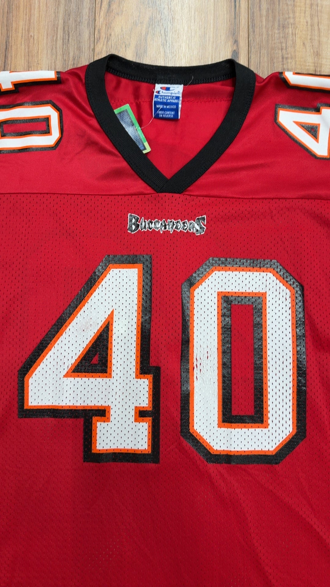 Vintage Champion Tampa Bay Buccaneers #40 Mike Alstott Jersey (M)