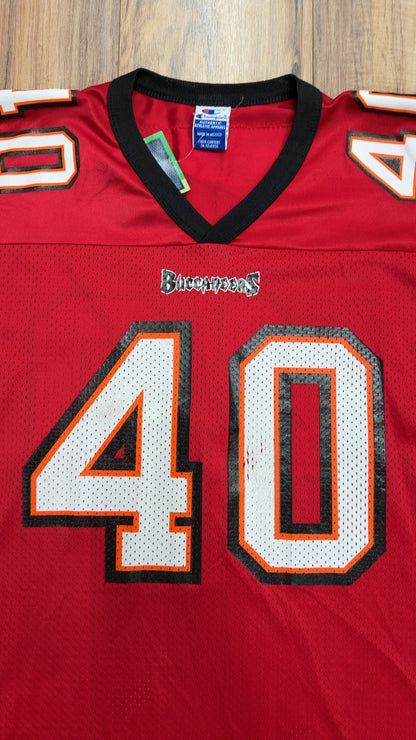 Vintage Champion Tampa Bay Buccaneers #40 Mike Alstott Jersey (M)