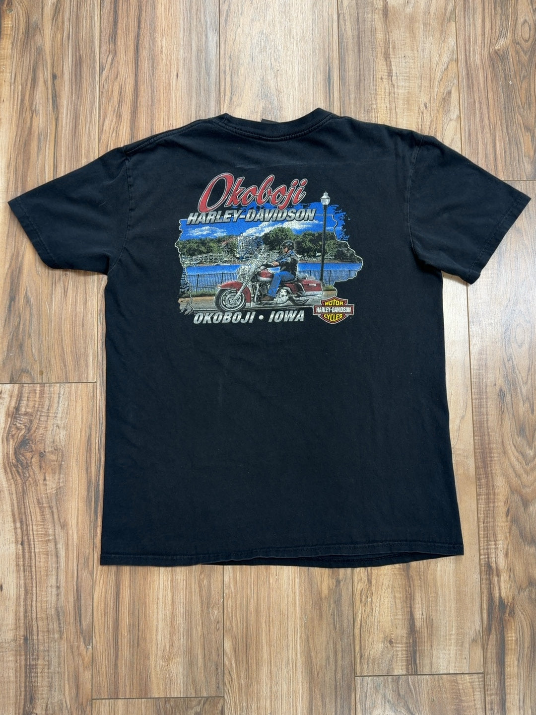00s Harley Davidson Okoboii, Iowa Tee (L)