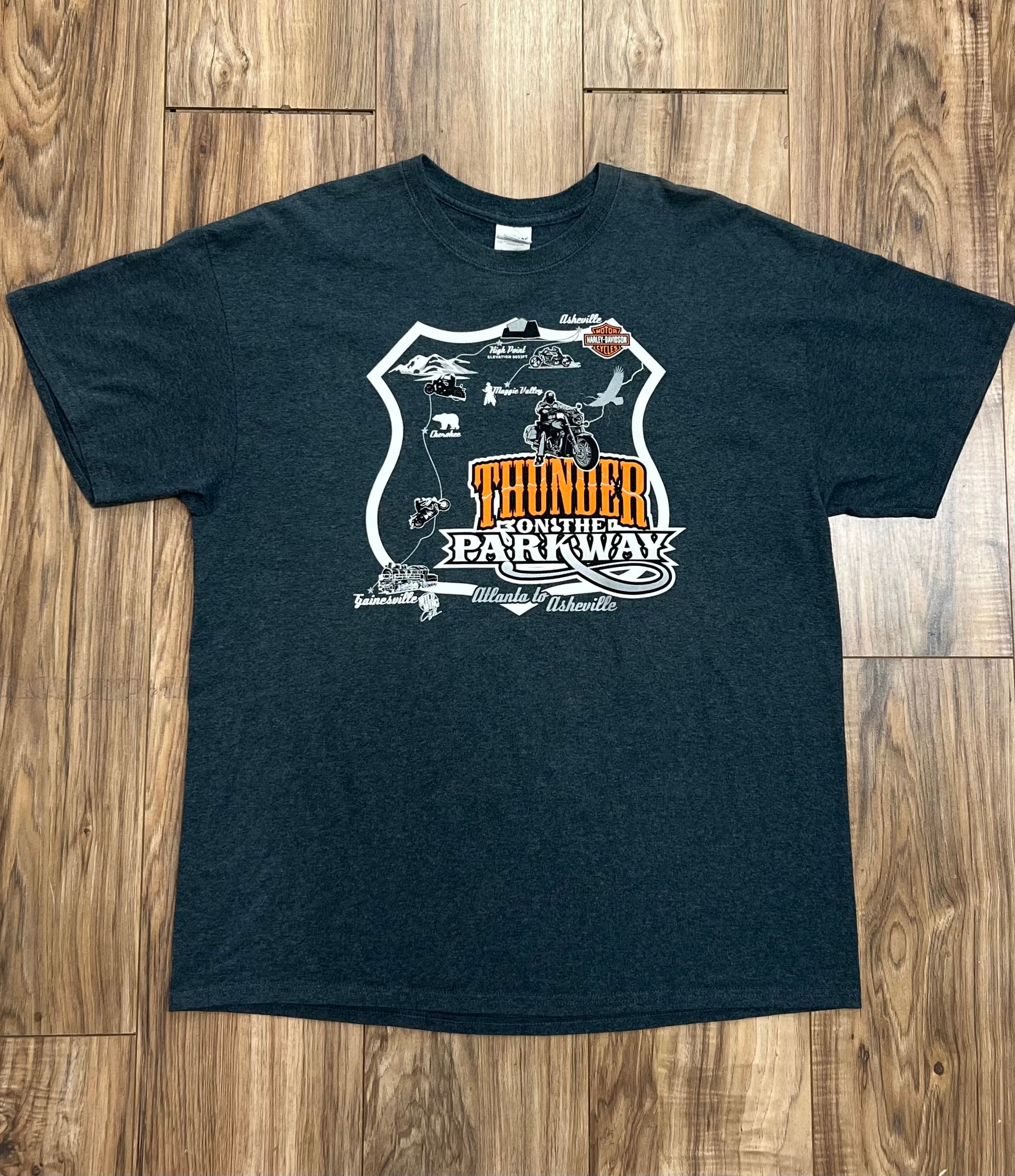 Vintage Thunder on the Parkway Harley-Davidson T-shirt (XL)