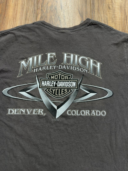 00s Harley DavidsonMile High Denver, Colorado Tee (M)