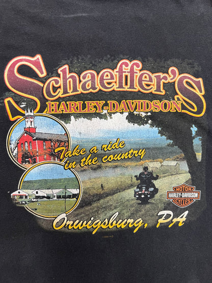 Vintage Schaeffer's Harley-Davidson T-shirt (XL)