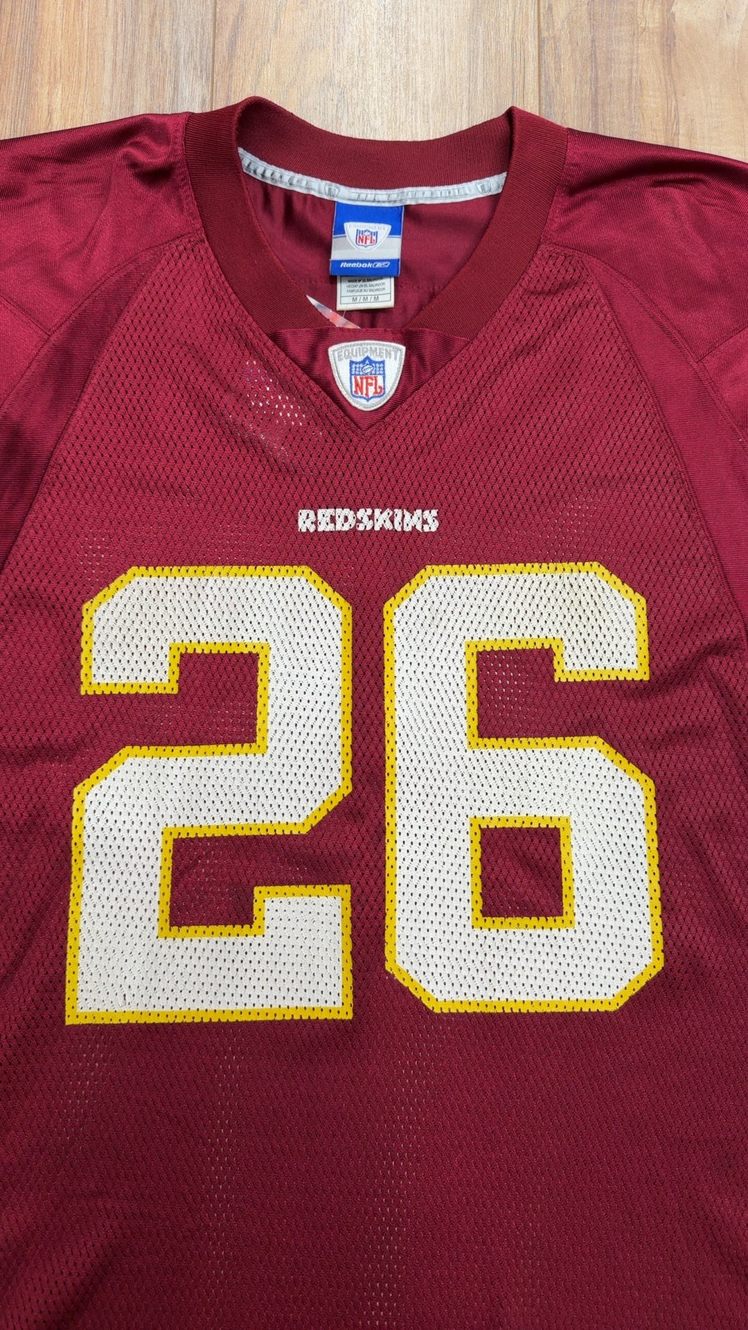 Y2K Reebok Washington Redskins #26 Clinton Portis Jersey (M)