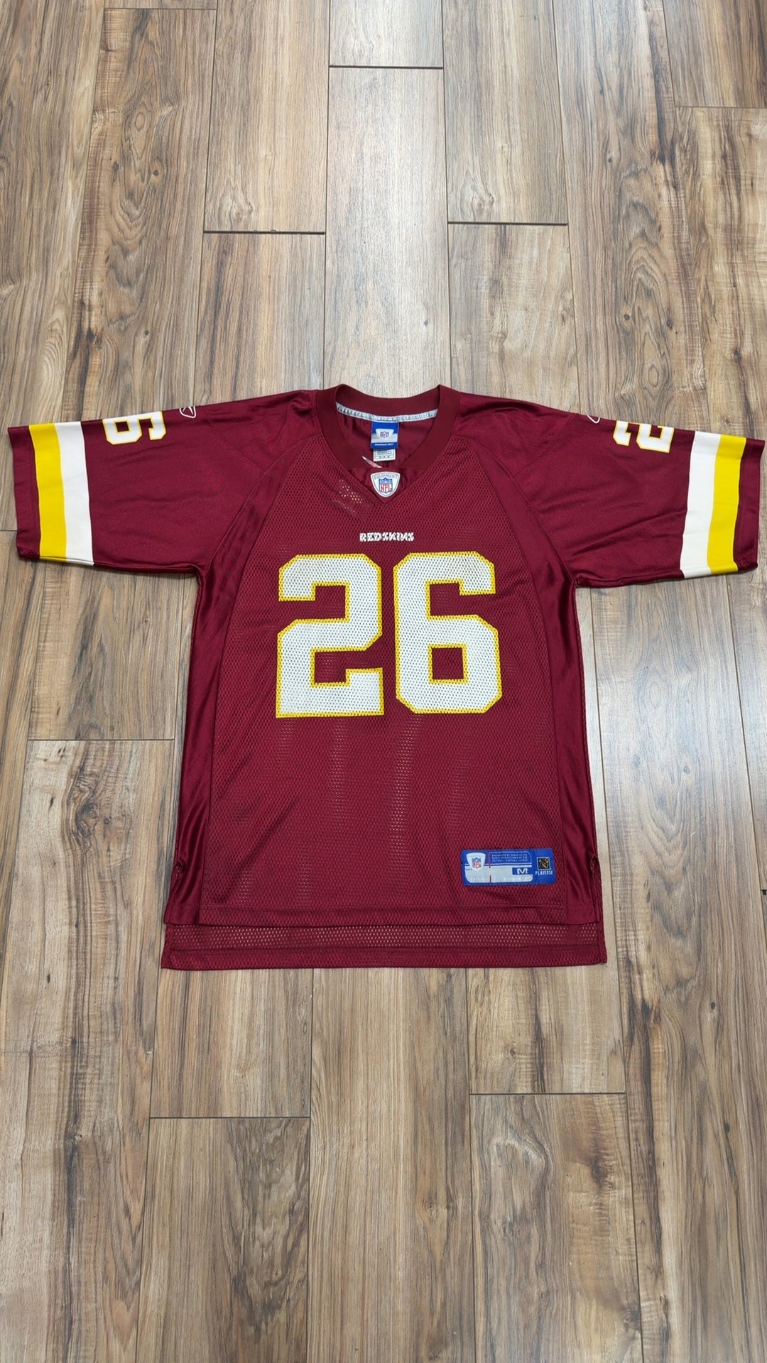Y2K Reebok Washington Redskins #26 Clinton Portis Jersey (M)