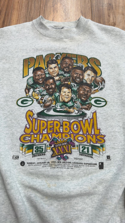 Vintage Fruit Of The Loom Green Bay Packers Crewneck (XXL)