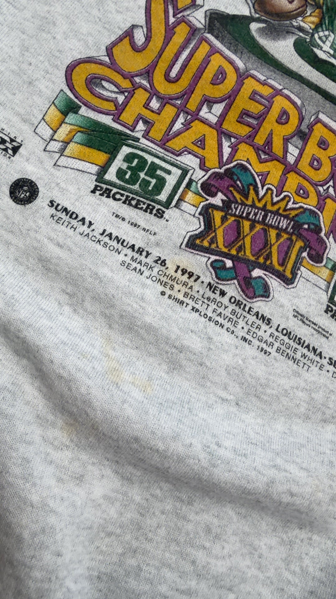 Vintage Fruit Of The Loom Green Bay Packers Crewneck (XXL)