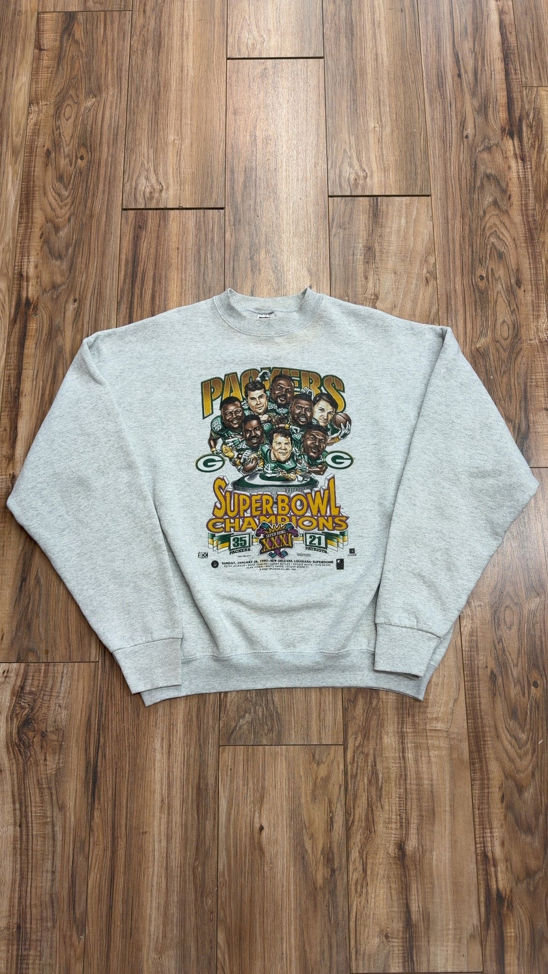 Vintage Fruit Of The Loom Green Bay Packers Crewneck (XXL)