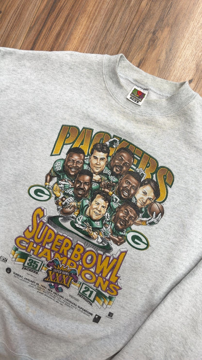 Vintage Fruit Of The Loom Green Bay Packers Crewneck (XXL)