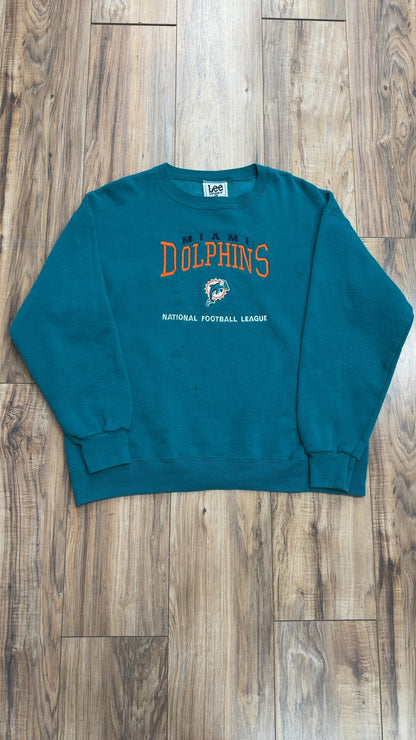 Vintage Lee Sports Miami Dolphins Crewneck (L)
