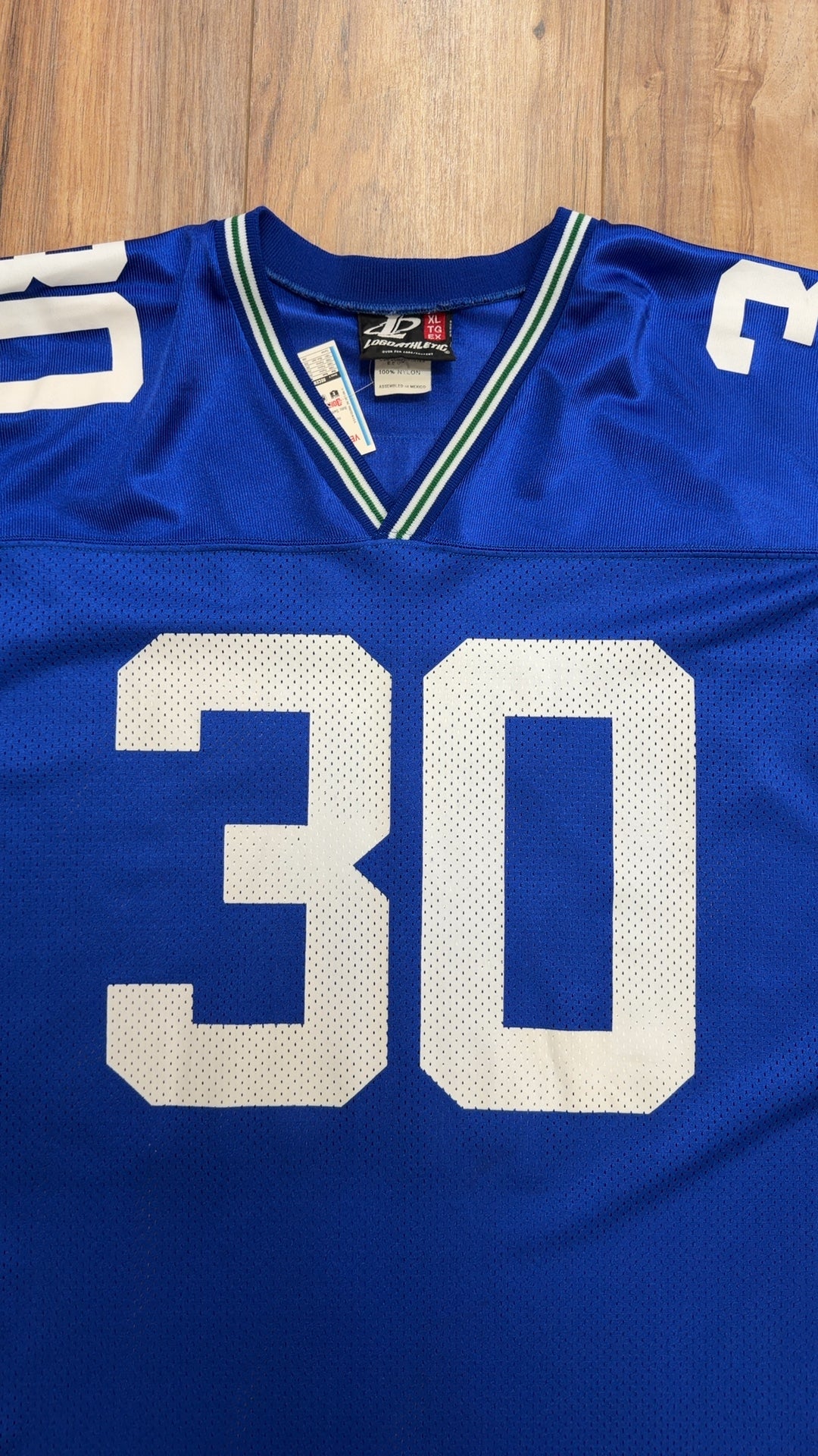 Vintage Logo Athletic Seatlle Seahawks Green #30 Jersey (XL)
