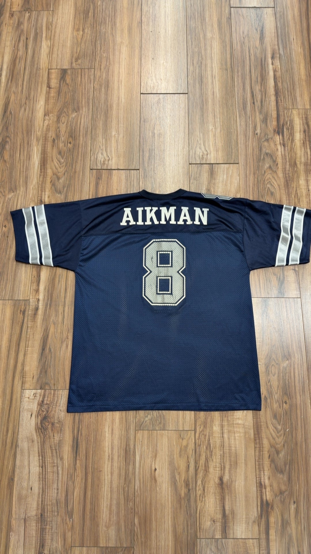 Vintage Logo Athletic Dallas Cowboys #8 Troy Aikman Jersey (XL)