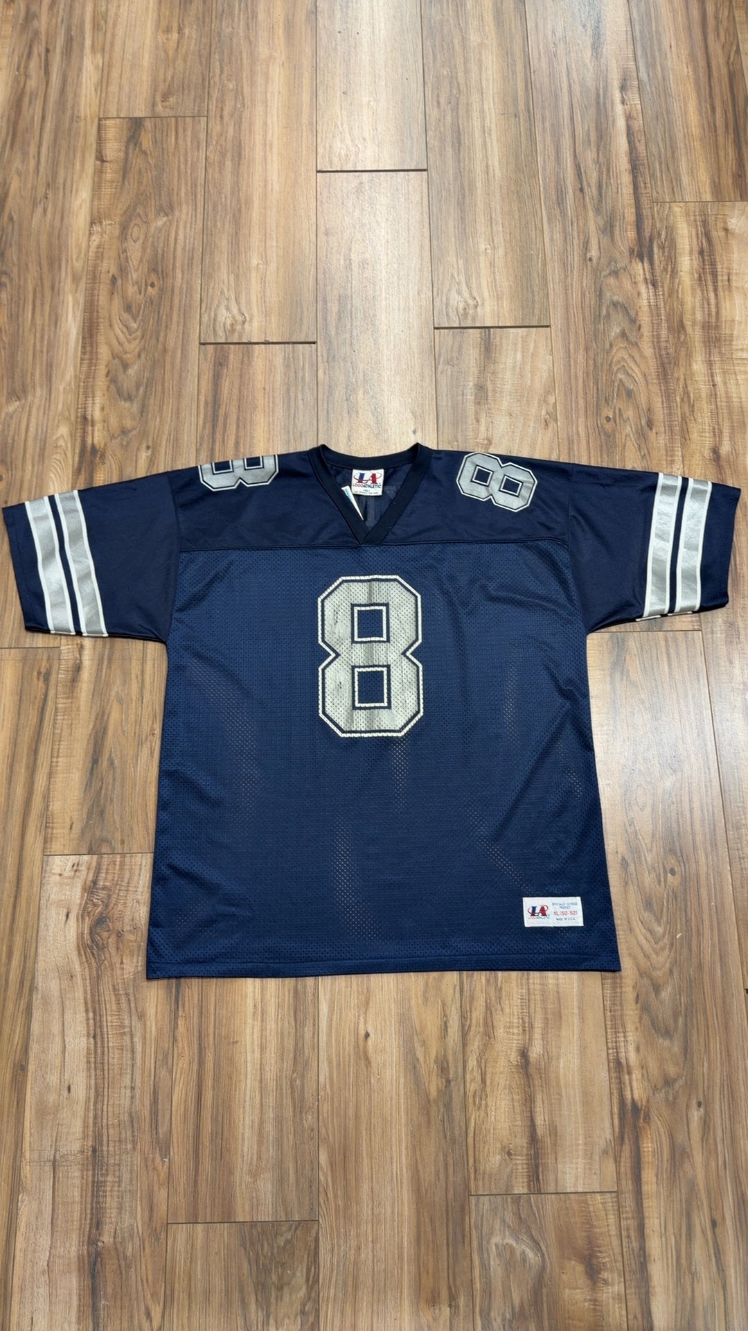 Vintage Logo Athletic Dallas Cowboys #8 Troy Aikman Jersey (XL)