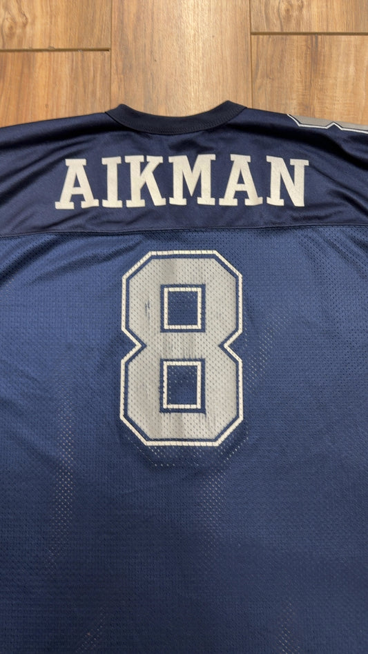 Vintage Logo Athletic Dallas Cowboys #8 Troy Aikman Jersey (XL)