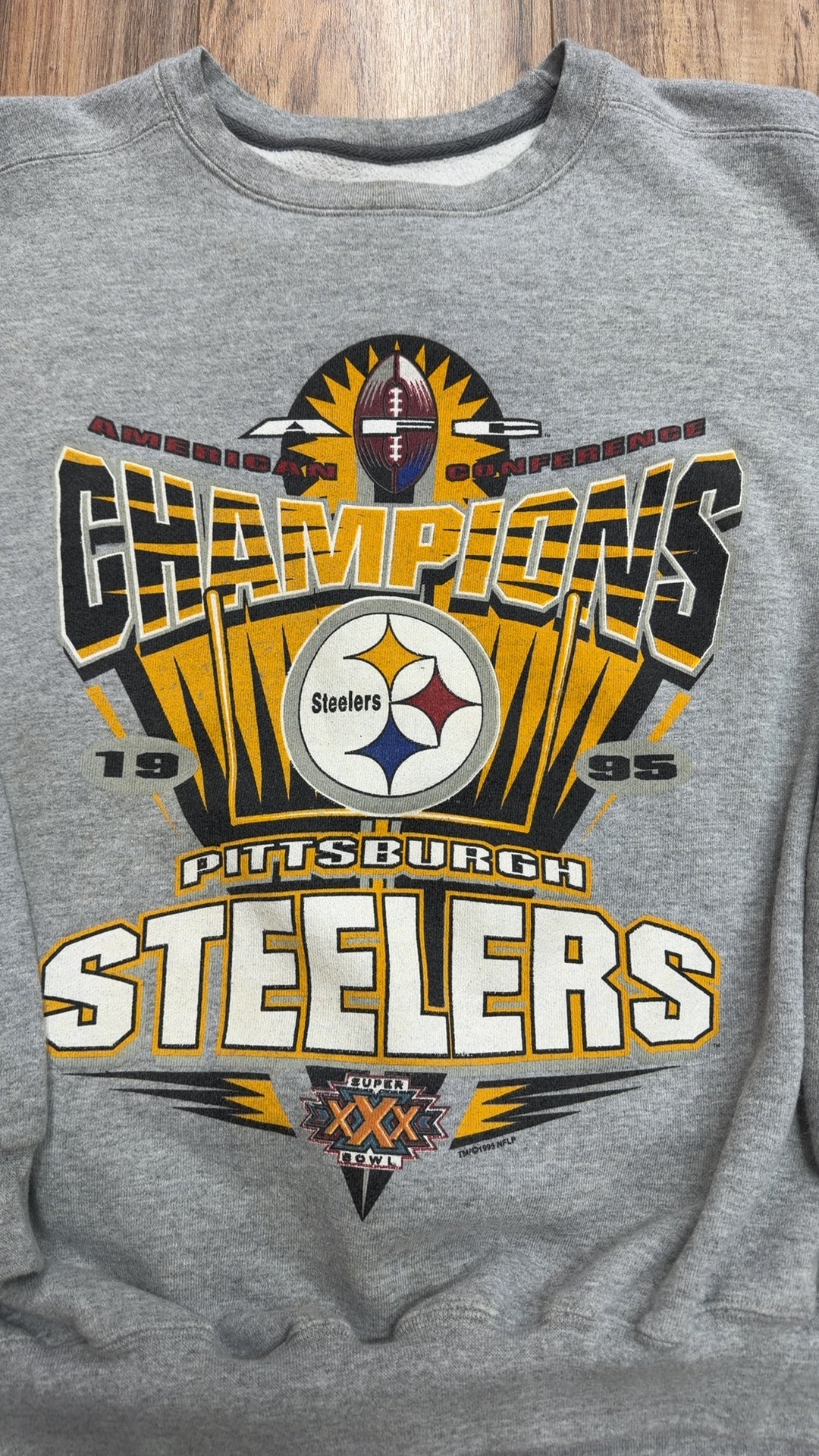 1995 Starter Pittsburgh Steelers AFC Champions Crewneck (XL)