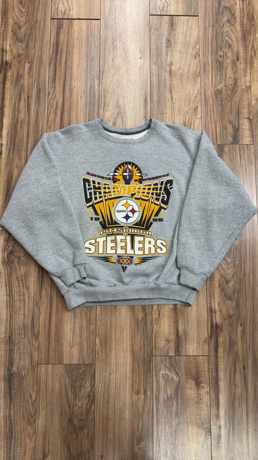1995 Starter Pittsburgh Steelers AFC Champions Crewneck (XL)