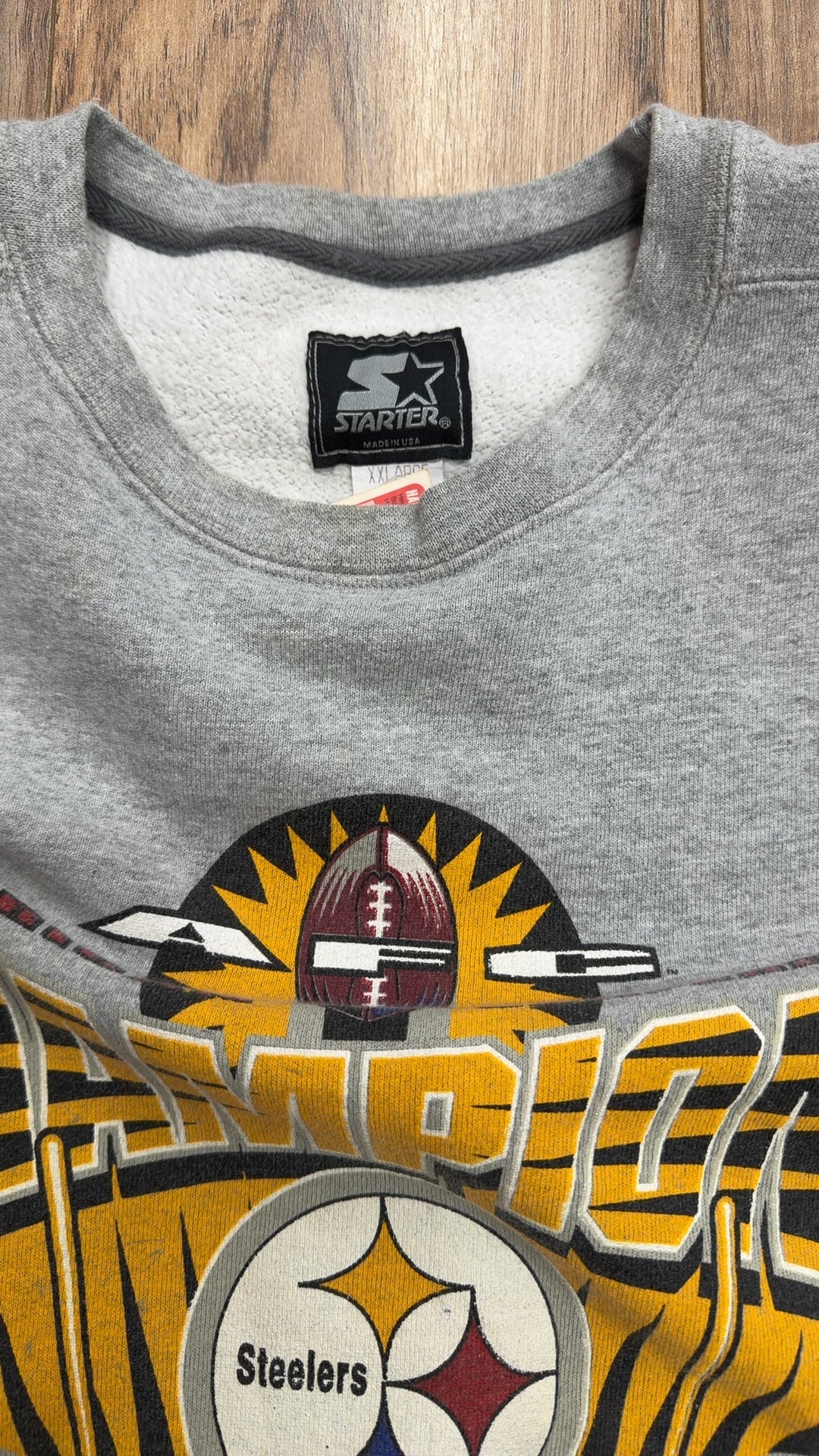 1995 Starter Pittsburgh Steelers AFC Champions Crewneck (XL)