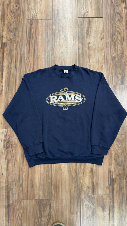 Vintage Logo 7 St. Louis Rams Crewneck (XXL)