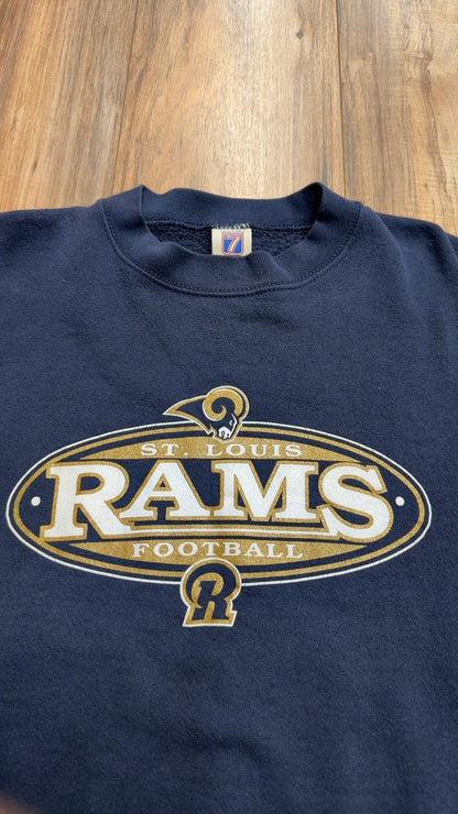 Vintage Logo 7 St. Louis Rams Crewneck (XXL)