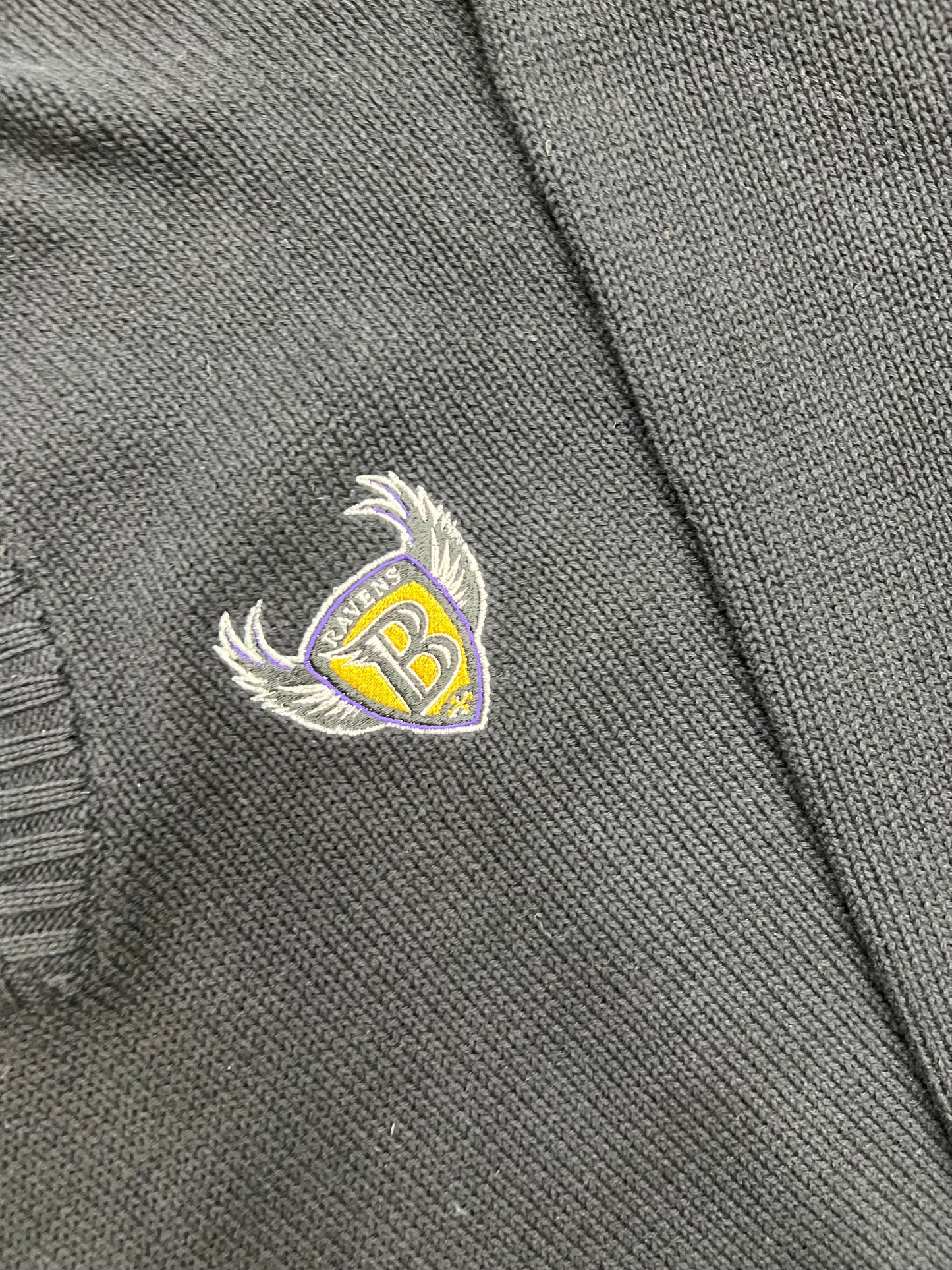 Vintage Baltimore Ravens B Shield V Neck Sweater
