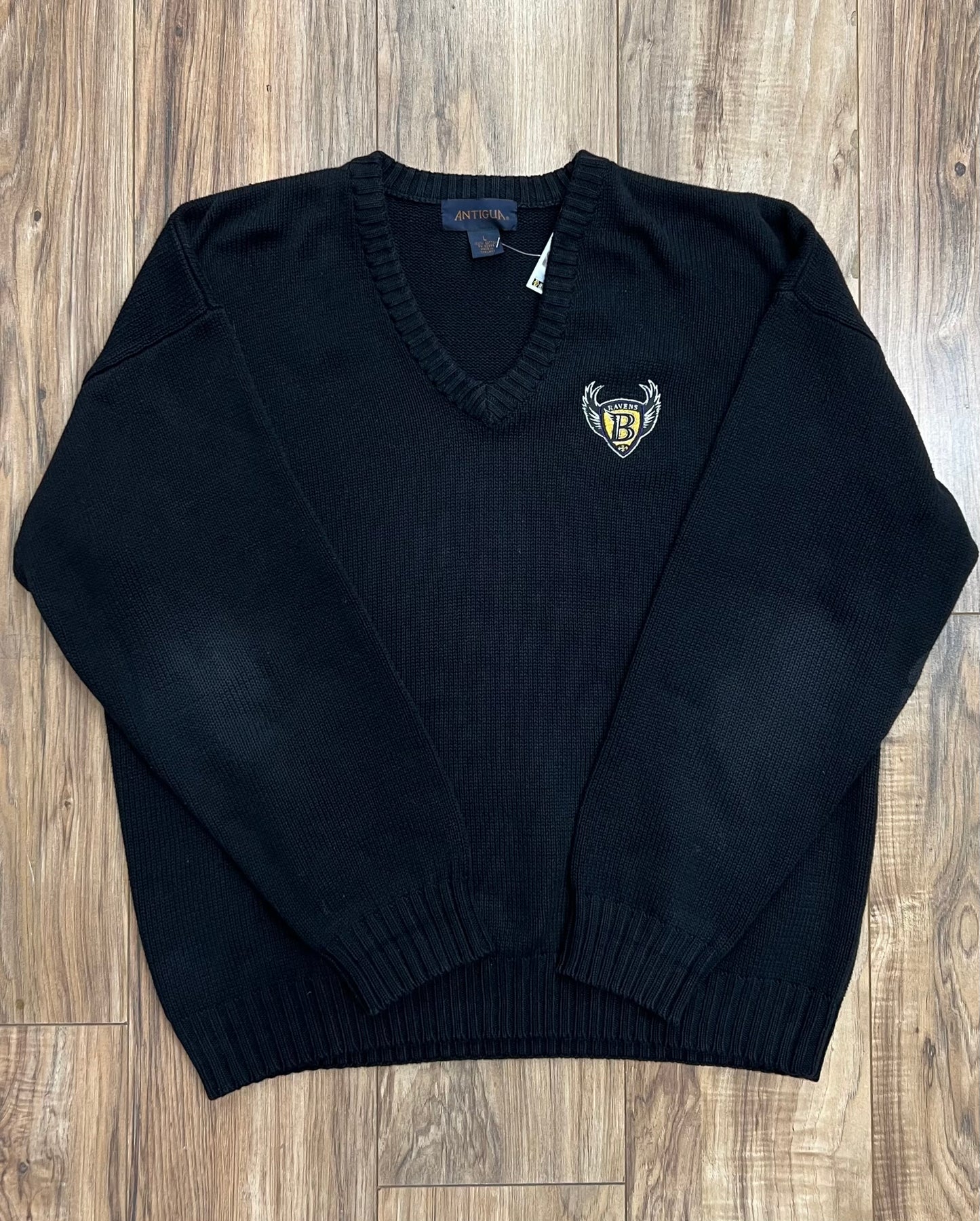 Vintage Baltimore Ravens B Shield V Neck Sweater