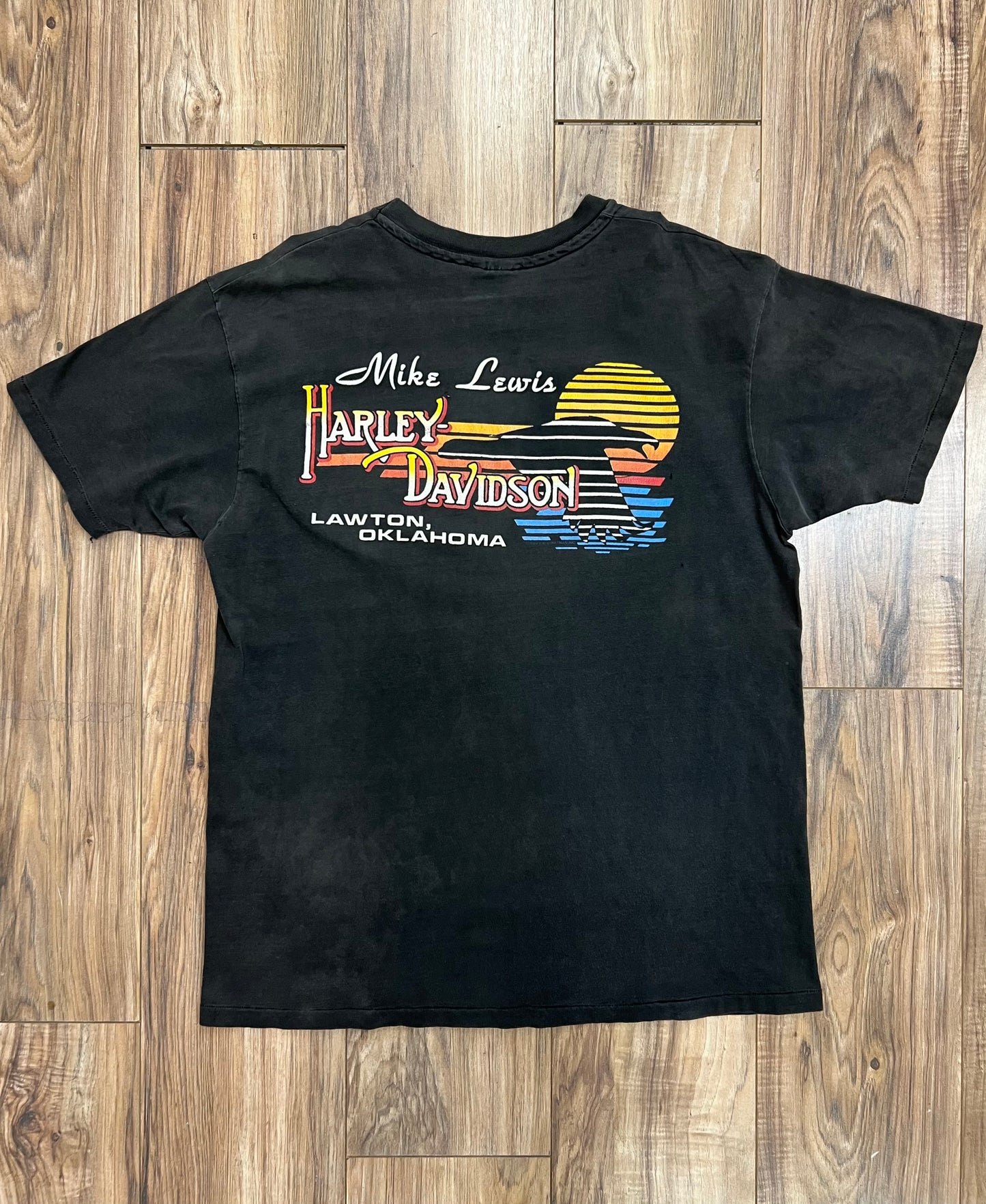 90' Mike Lewis Harley-Davidson Lawton, OK T-shirt (XL)