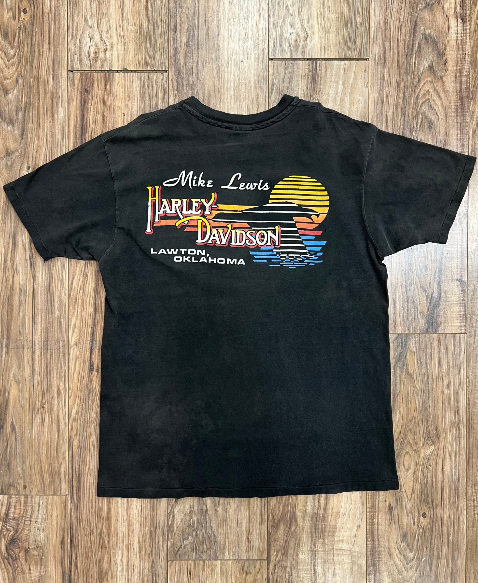 90' Mike Lewis Harley-Davidson Lawton, OK T-shirt (XL)