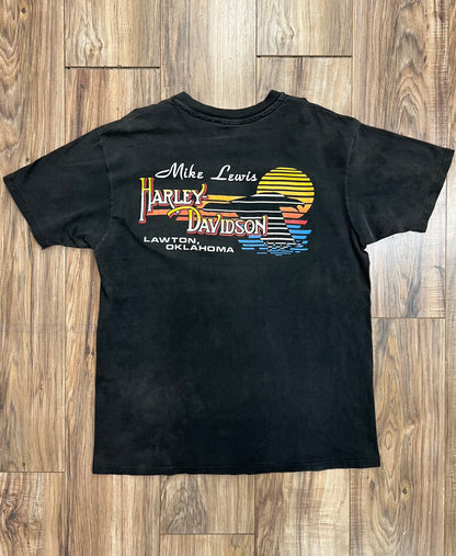 90' Mike Lewis Harley-Davidson Lawton, OK T-shirt (XL)