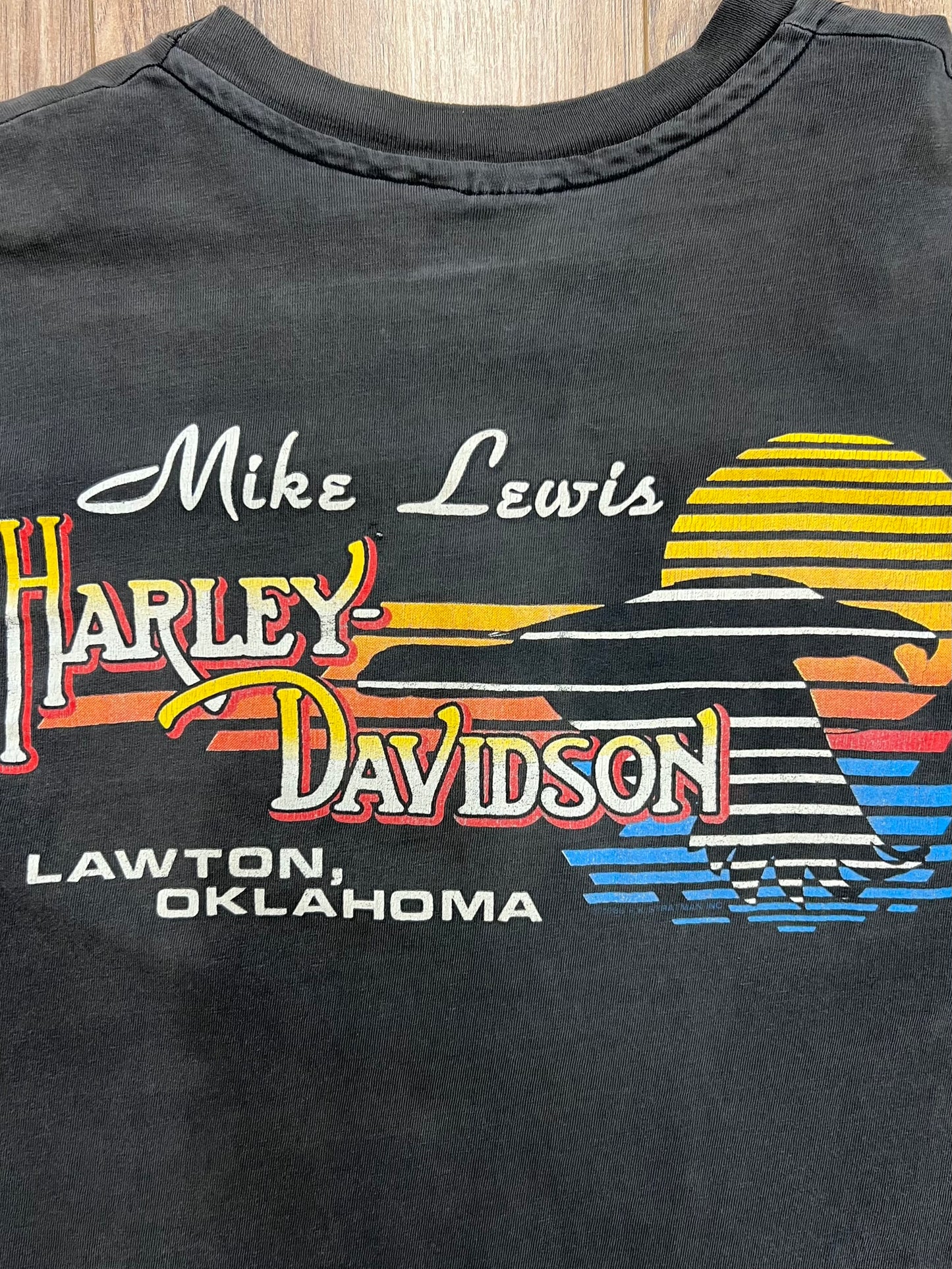 90' Mike Lewis Harley-Davidson Lawton, OK T-shirt (XL)