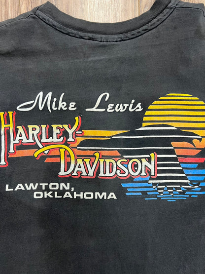 90' Mike Lewis Harley-Davidson Lawton, OK T-shirt (XL)