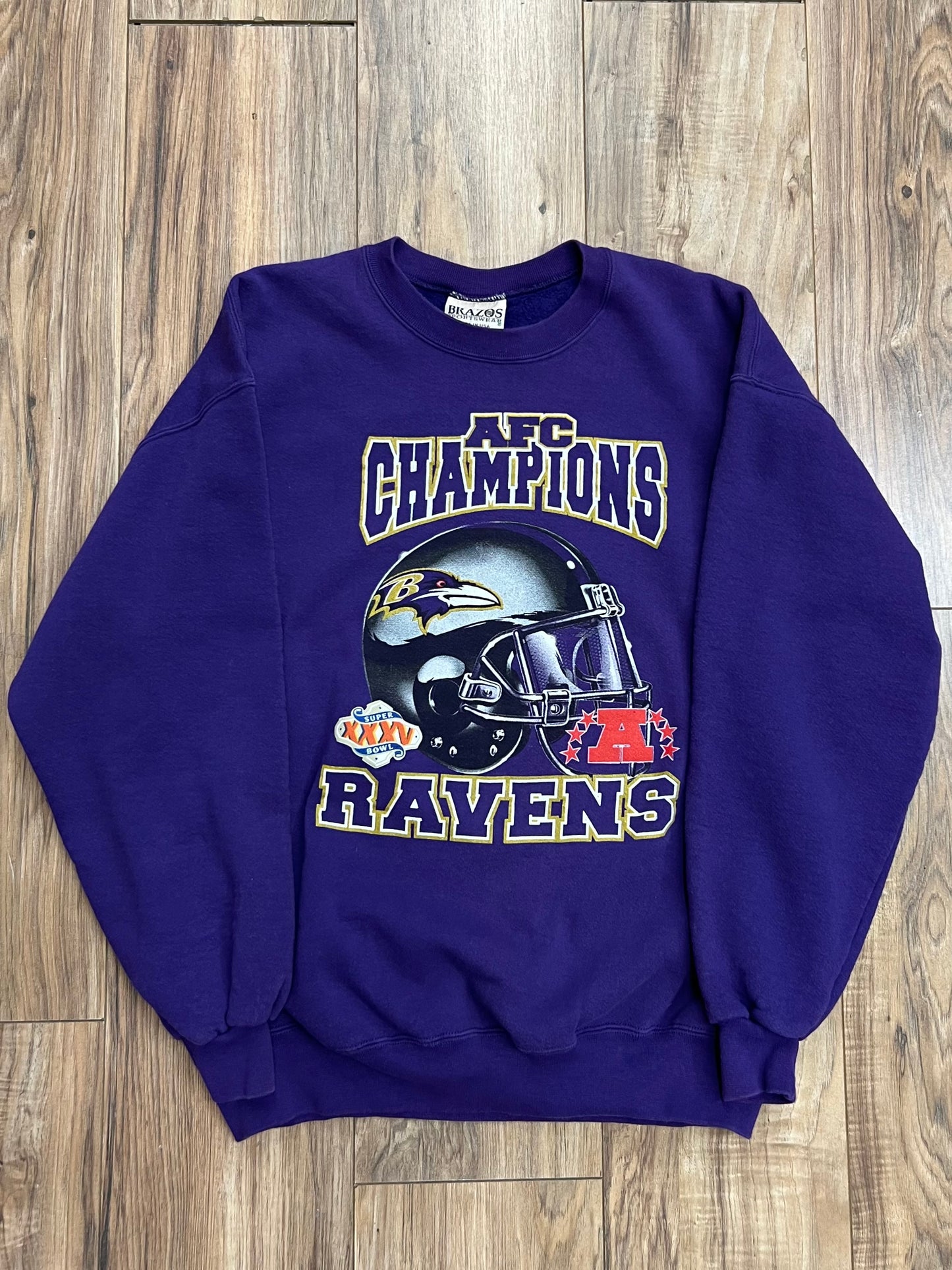 Vintage Baltimore Ravens AFC Champions Crewneck