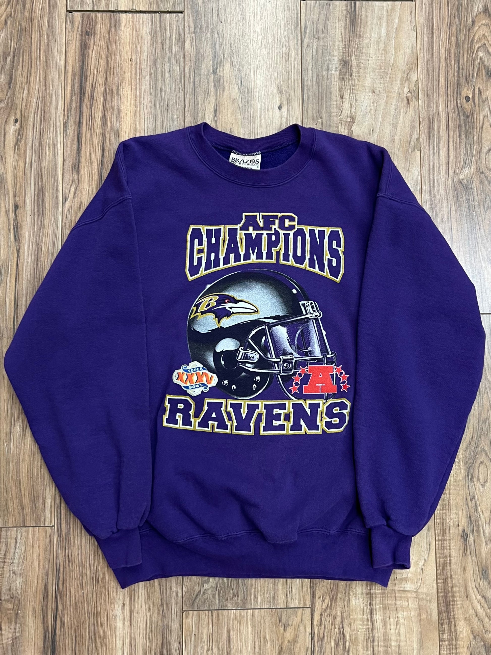 Vintage Baltimore Ravens AFC Champions Crewneck