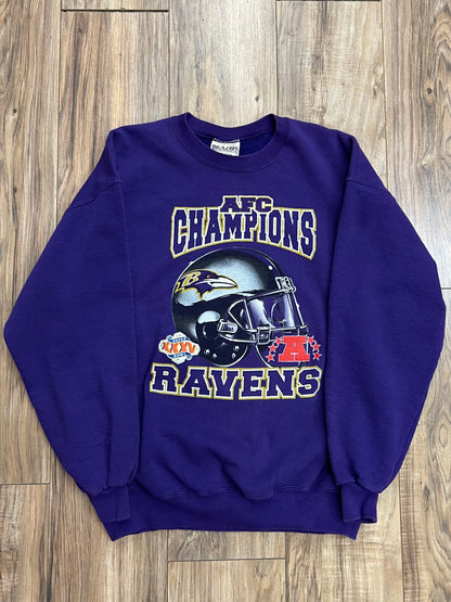 Vintage Baltimore Ravens AFC Champions Crewneck
